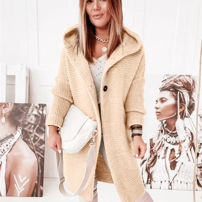 Damen Kaschmir Cardigan Kapuzenpullover Luxus