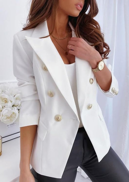 Zweireihige Damenblazer Tailliert Elegant