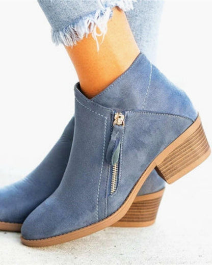 Stylische Stiefel | Wilde Lederstiefel Hoch Hacken