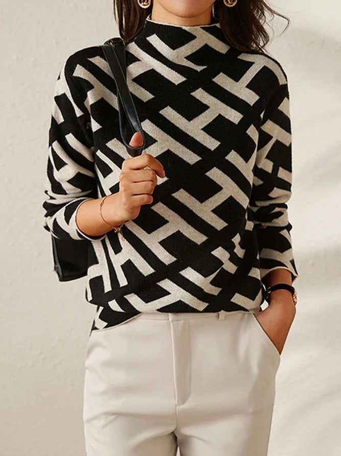 Elegante Damenpullover Rollkragen Stil - IdealeKleiden