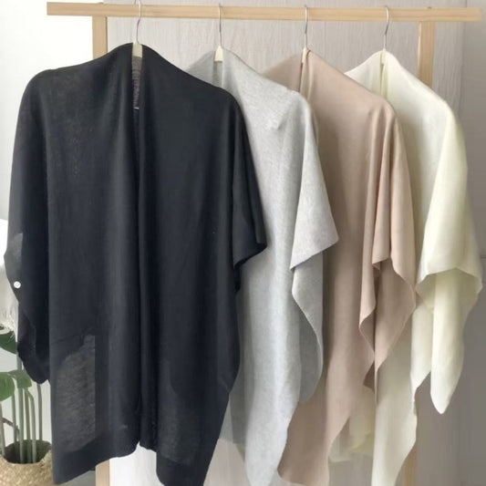 Damen Schal mit Knoten Gestrickt - IdealeKleiden