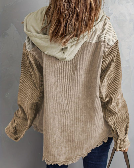 Modische Cordjacke Damen Stylisch - IdealeKleiden