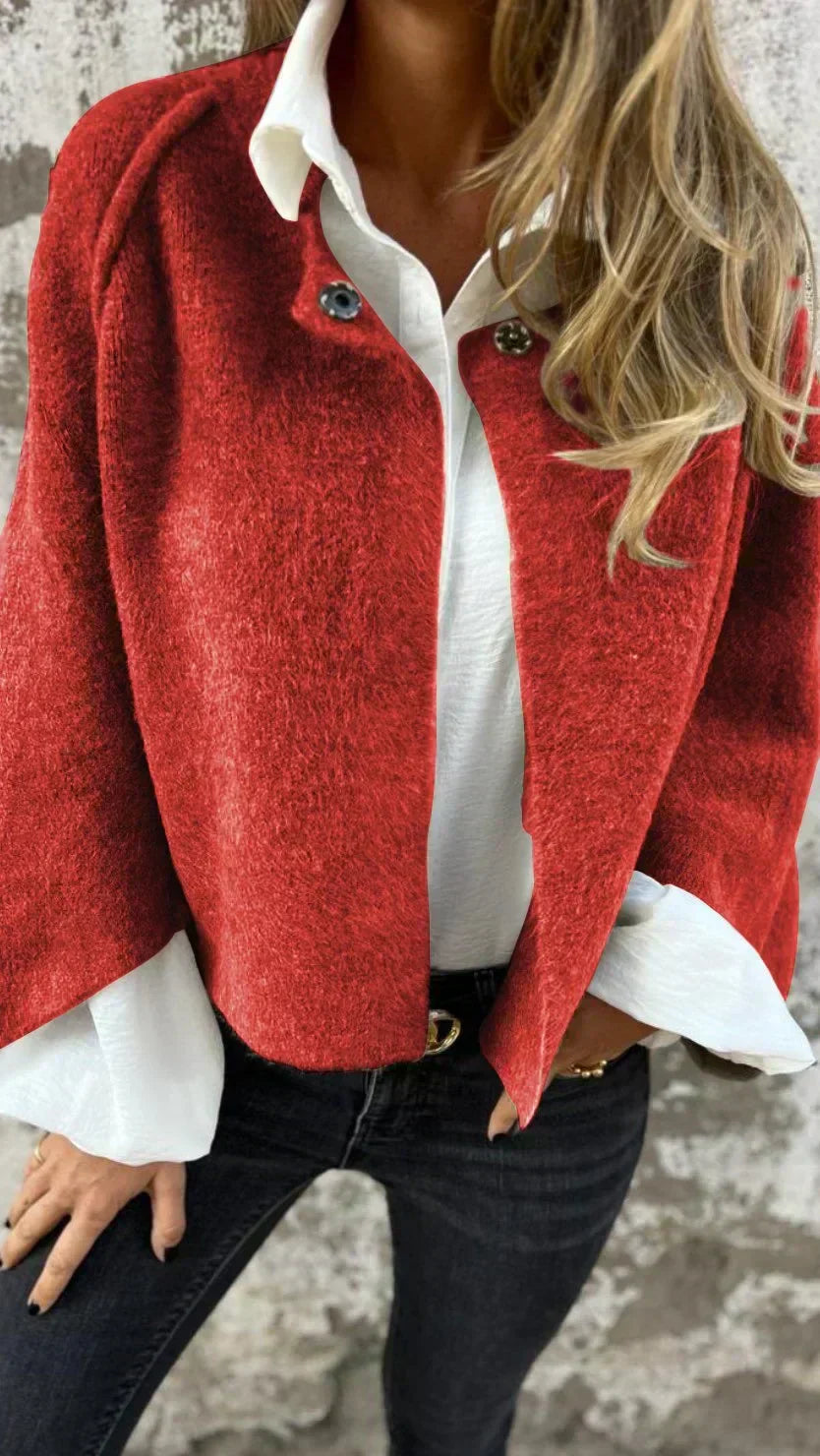 Stylische Damenjacke Kurz Elegant - IdealeKleiden