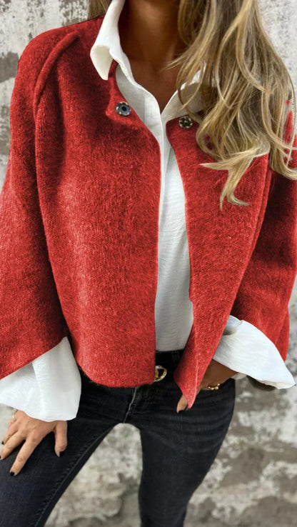 Stylische Damenjacke Kurz Elegant - IdealeKleiden
