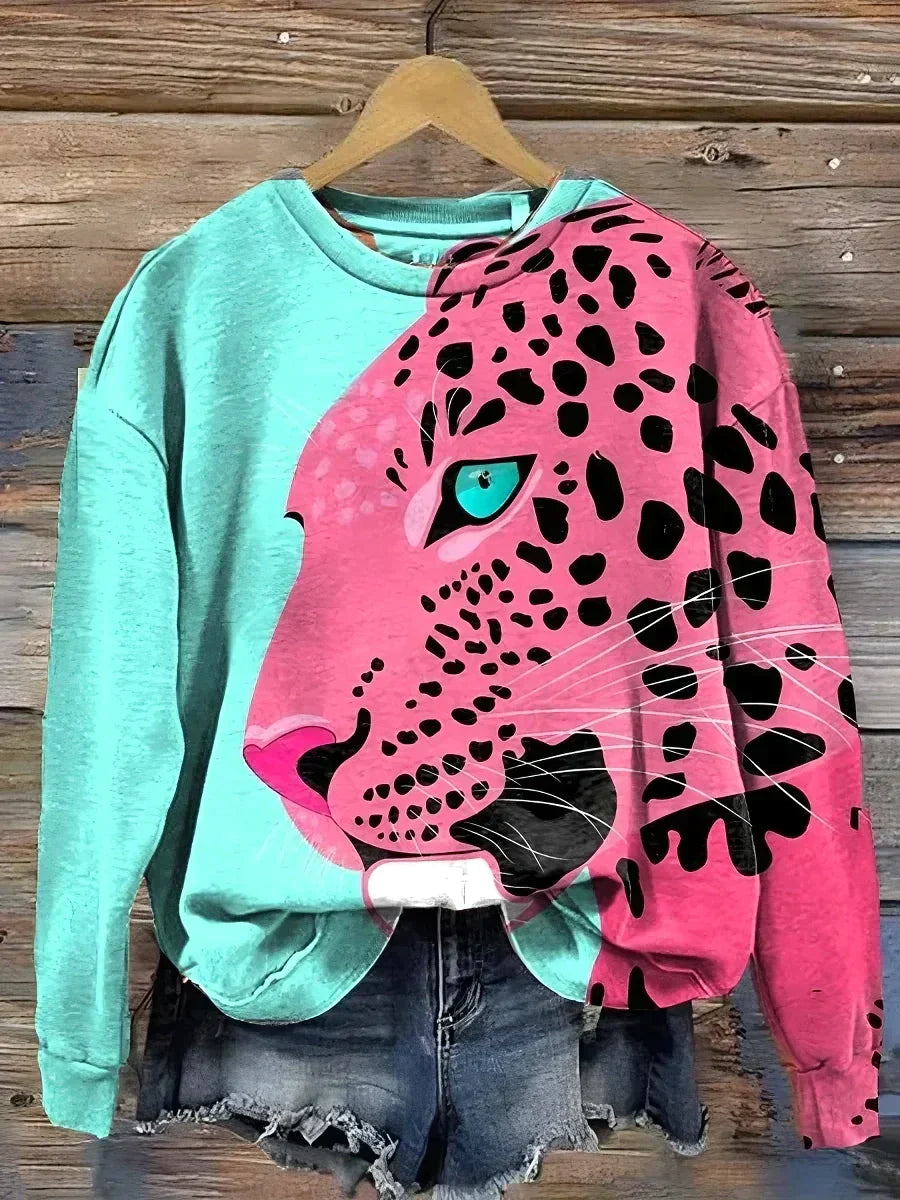 Stylische Pullover mit Tiermuster