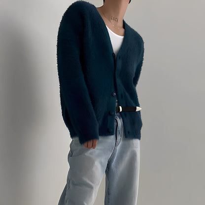 Bequemer Strickpullover für Herren aus Wolle