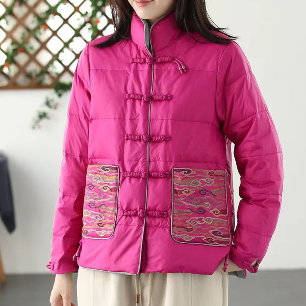 Elegante Damenwinterjacke Klassisches Design
