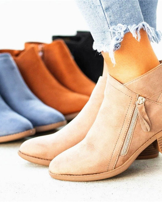 Stylische Stiefel | Wilde Lederstiefel Hoch Hacken - IdealeKleiden