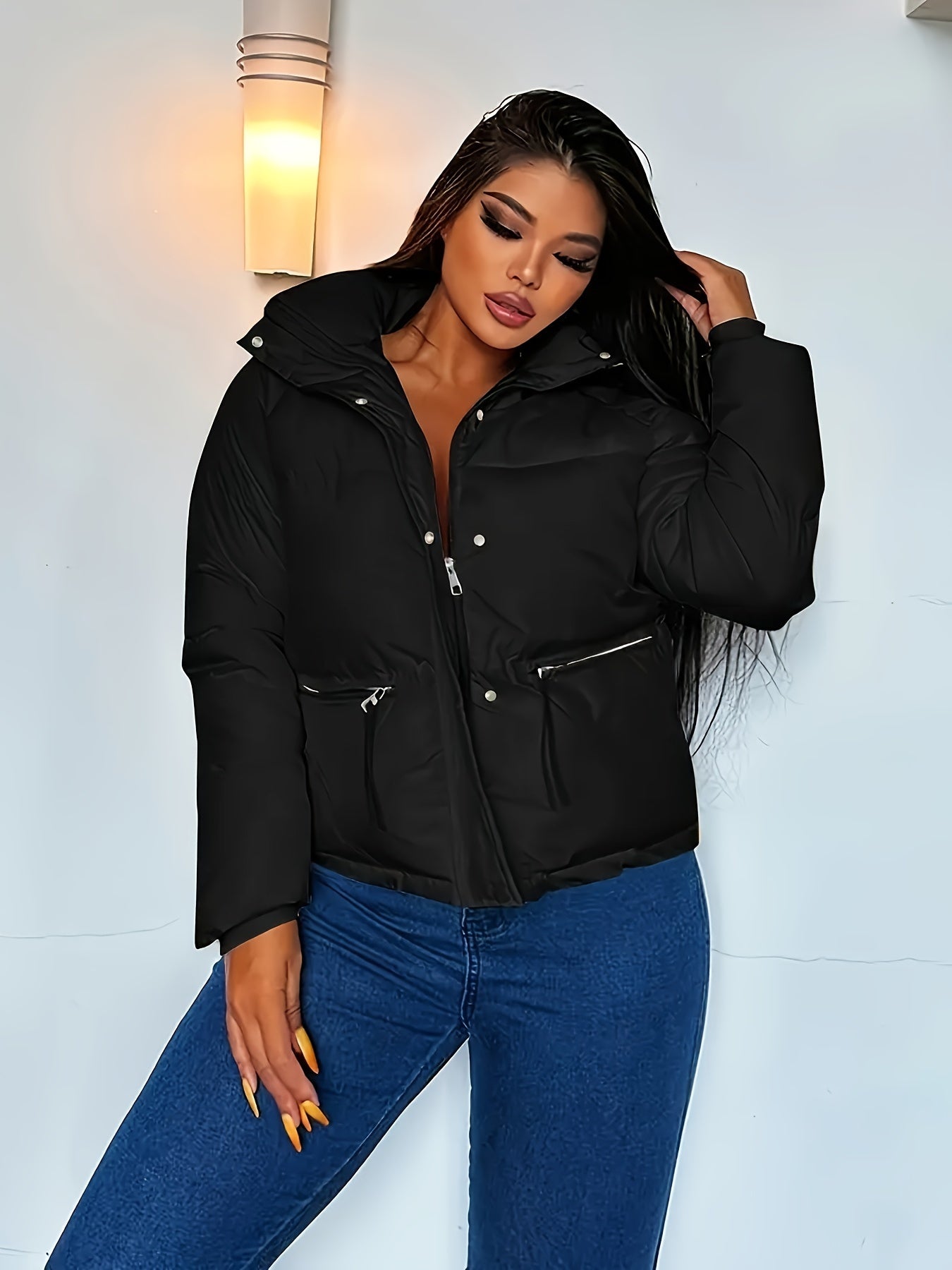 Kurze Damen Daunenjacke Herbst Winter Style - IdealeKleiden