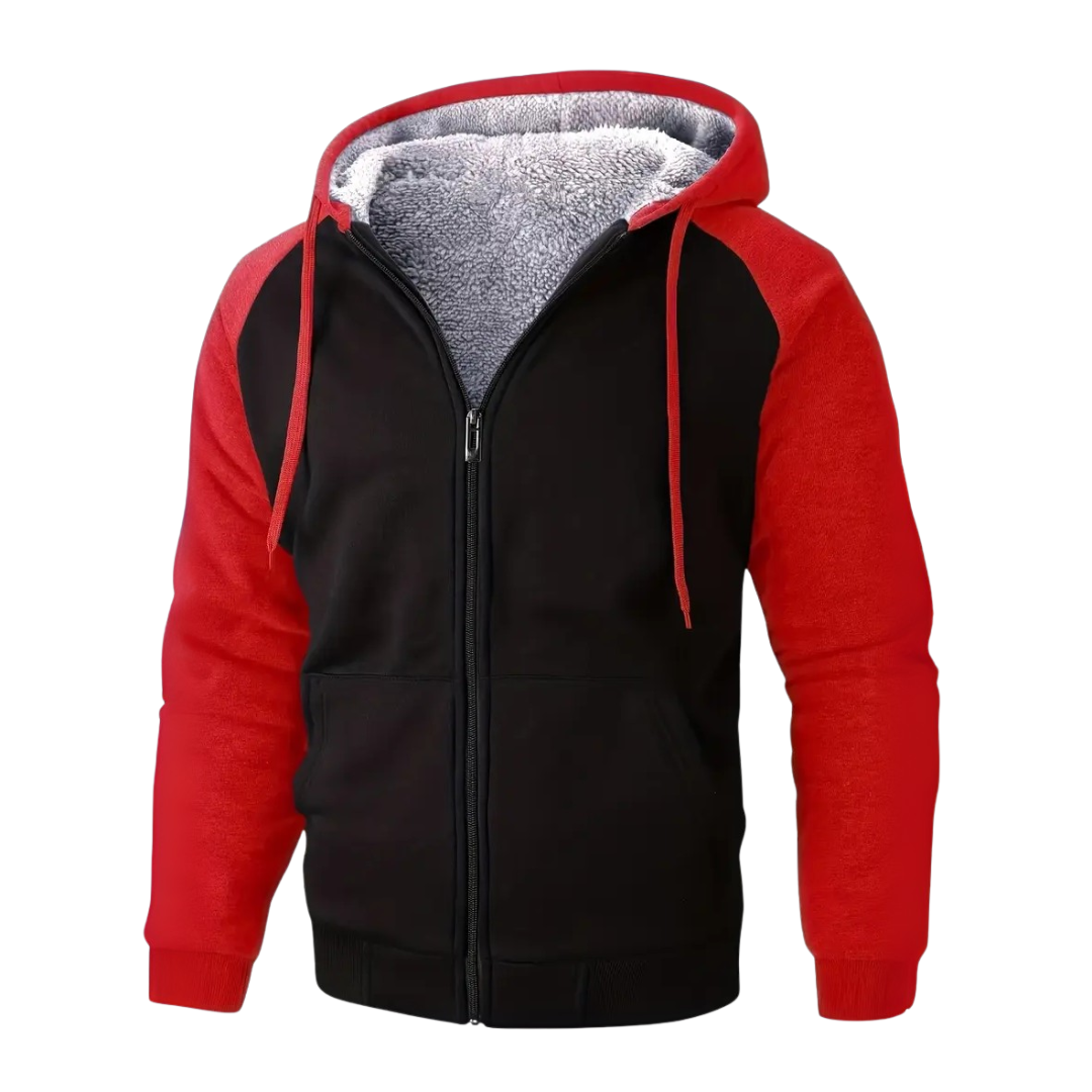 Herren Hoodie Sherpa Fleece Warm gefüttert