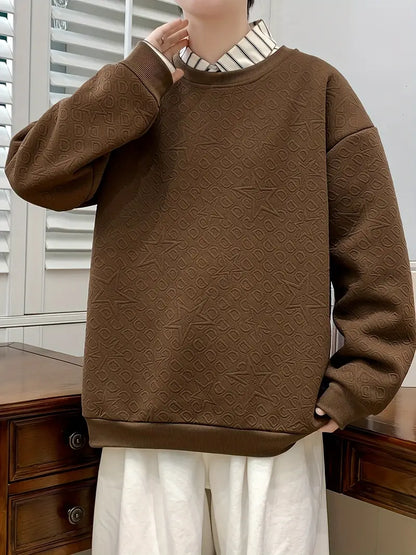 Lässiges Sweatshirt Rundhals Herren Casual