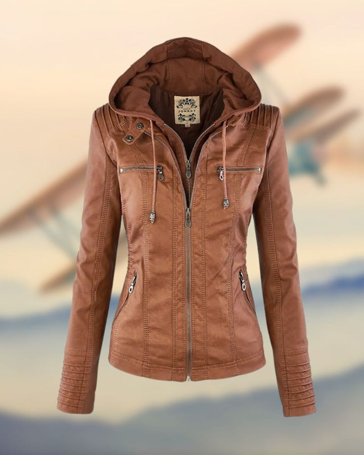 Stilvolle Lederjacke Elegant &amp; Exklusiv - IdealeKleiden