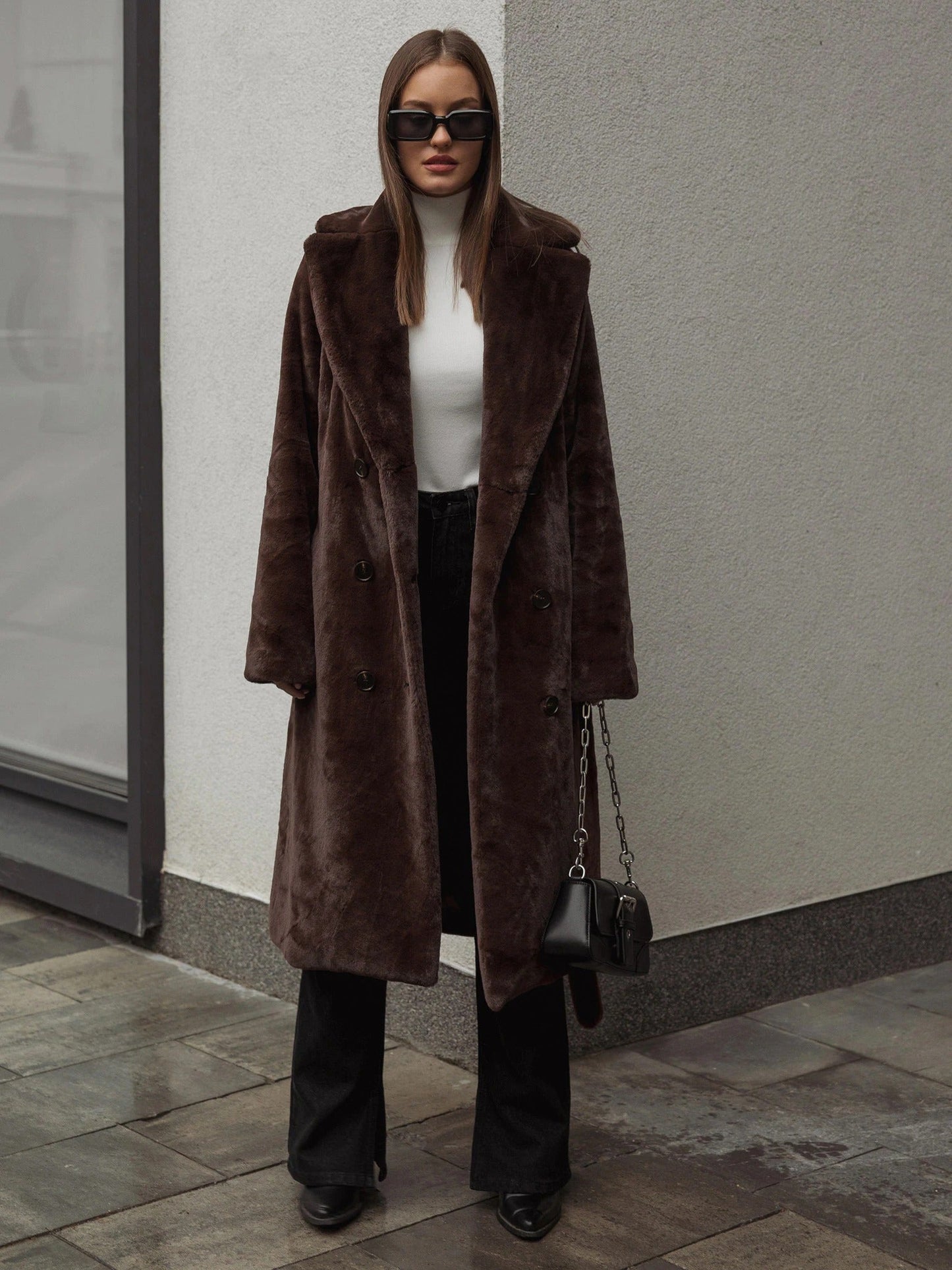 Eleganter Langmantel Damen Modern