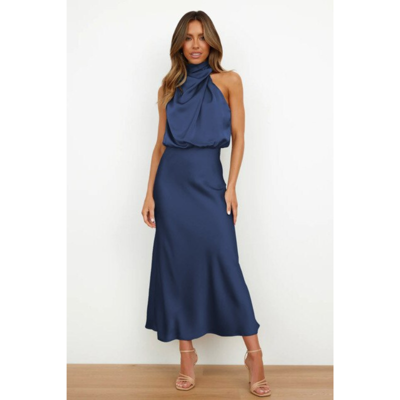 Elegantes Damen-Abendkleid mit Neckholder-Ausschnitt