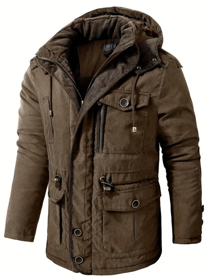 Herren Winterjacke Warm Kapuze