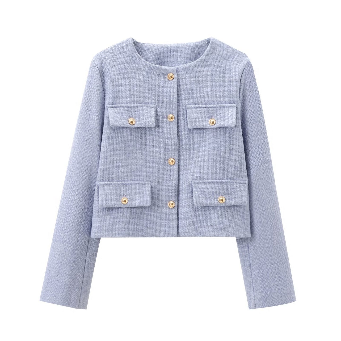 Elegante Blazer Jacke Halsreiher Design