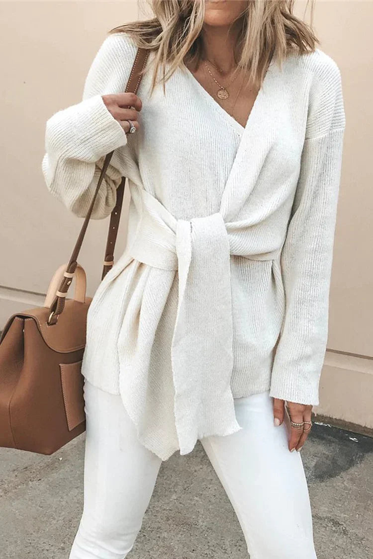 Mode Strickjacke Patchwork Chic