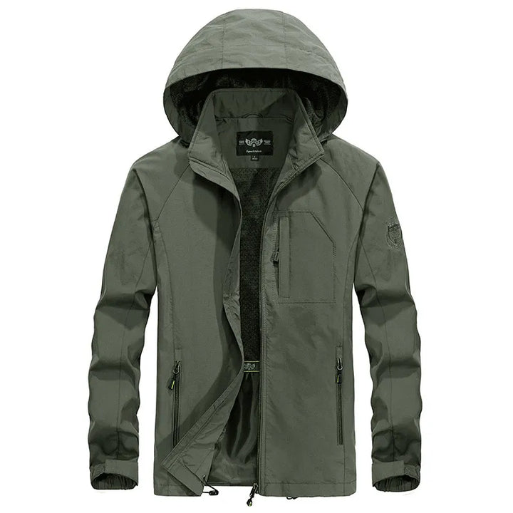Wasserdichte Herren Outdoorjacke Mit Abnehmbarer Kapuze