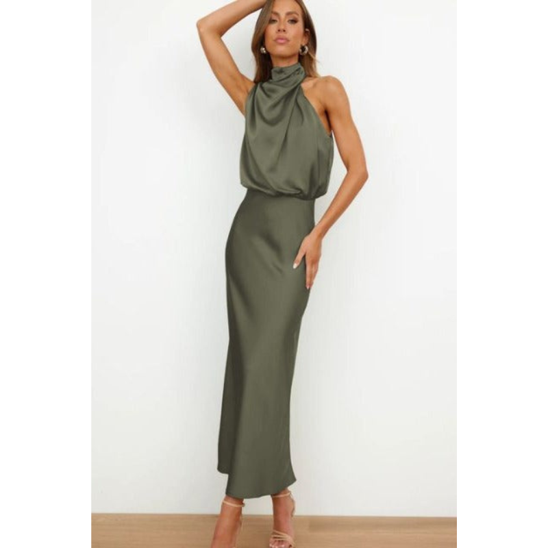 Elegantes Damen-Abendkleid mit Neckholder-Ausschnitt
