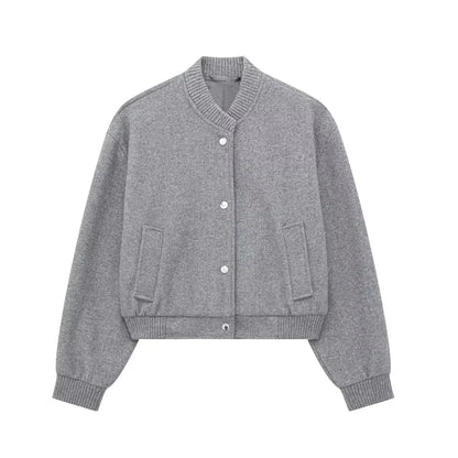 Stylische Damenjacke Cropped Bomber Modell