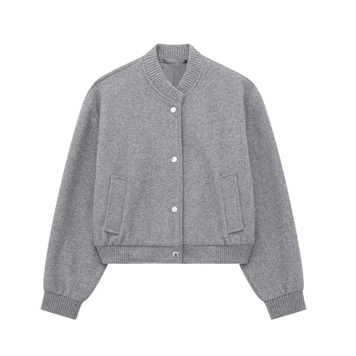 Stylische Damenjacke Cropped Bomber Modell