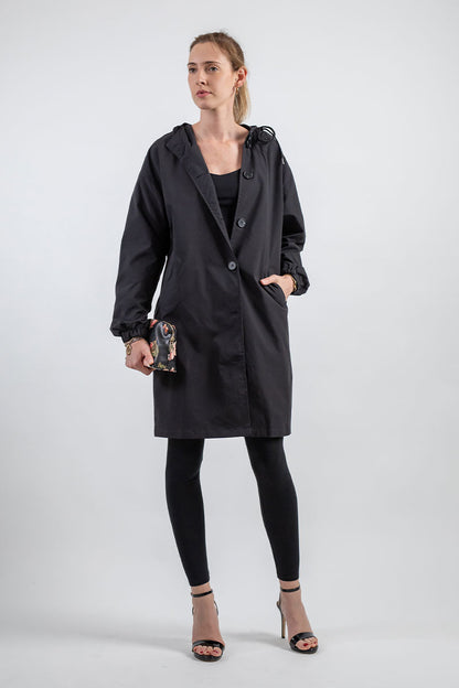 Große Regenjacke Damen Outdoor Wasserdicht Winddicht
