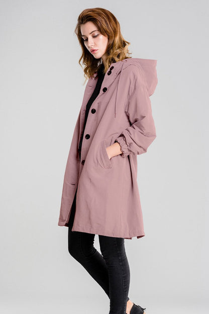 Große Regenjacke Damen Outdoor Wasserdicht Winddicht