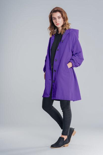 Große Regenjacke Damen Outdoor Wasserdicht Winddicht