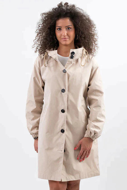 Große Regenjacke Damen Outdoor Wasserdicht Winddicht