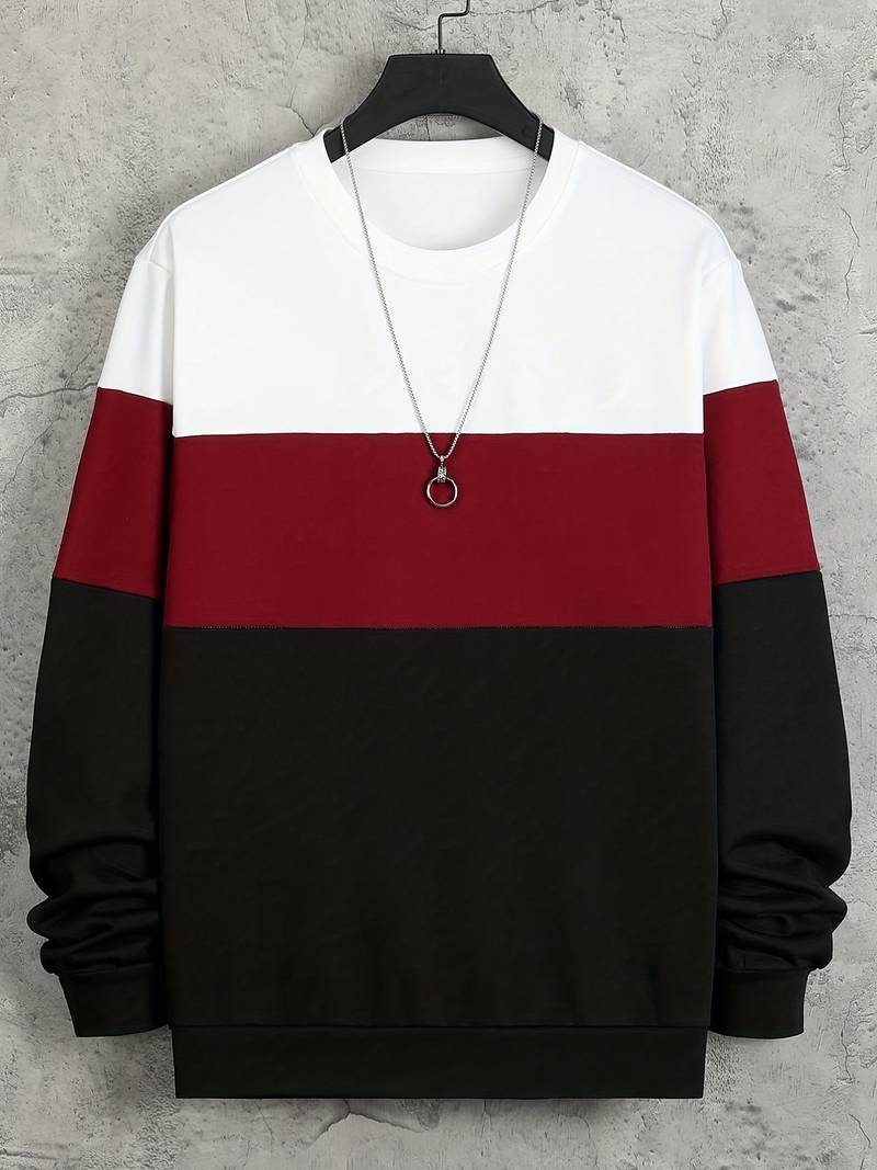 Moderner Herren Pullover Rundhals Design - IdealeKleiden