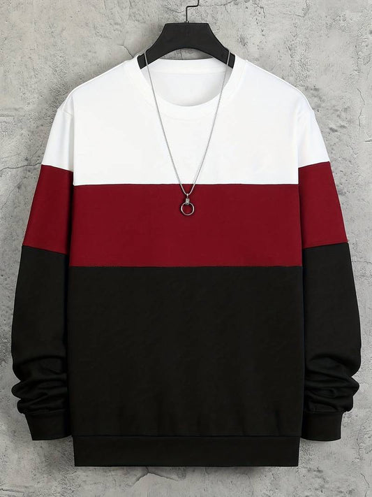 Moderner Herren Pullover Rundhals Design - IdealeKleiden