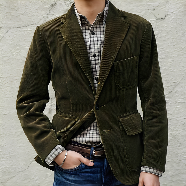 Herren Wolljacke Bequem Mit Taschen
