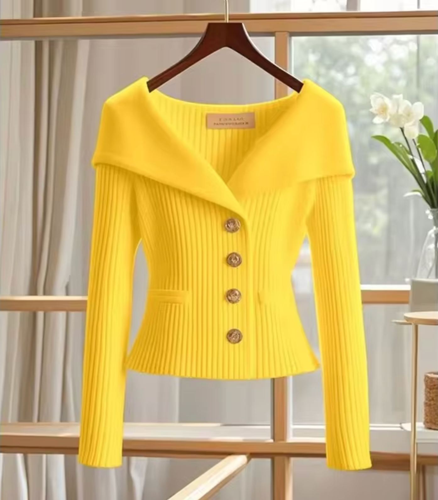 Praktische Strickjacke Damen Kurz Cardigan Übergröße