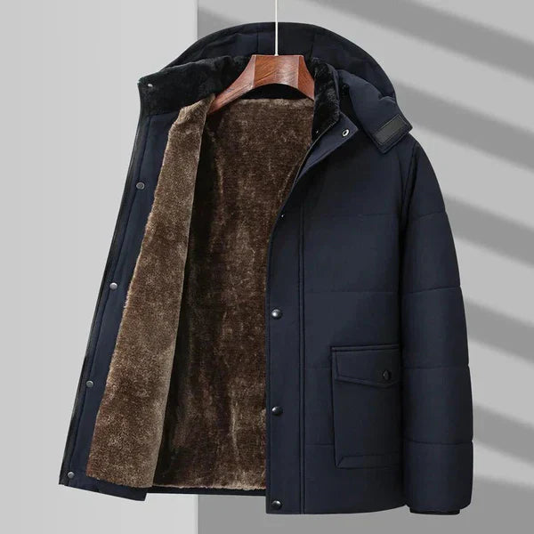 Modische Pufferjacke Kuschel Fleece Füllung