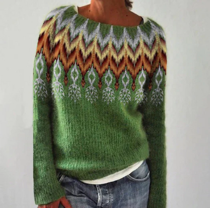 Damen Pullover Retro Stil