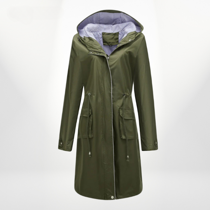 Wasserdichte Trenchcoat Damen Lang