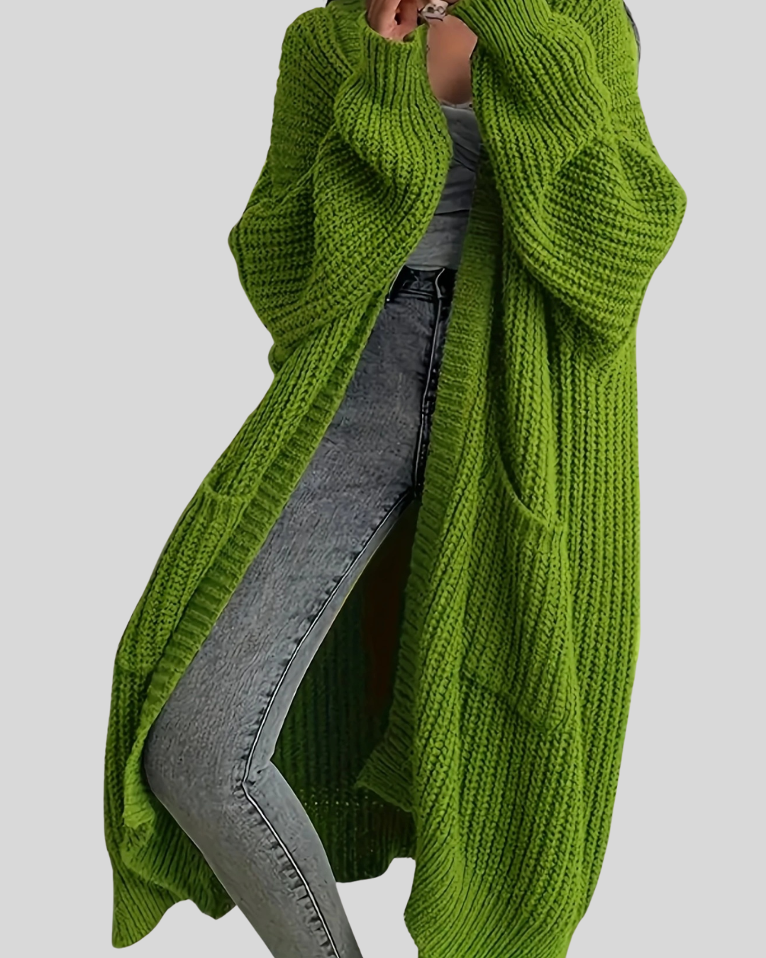 Eleganter Damen Cardigan Lang