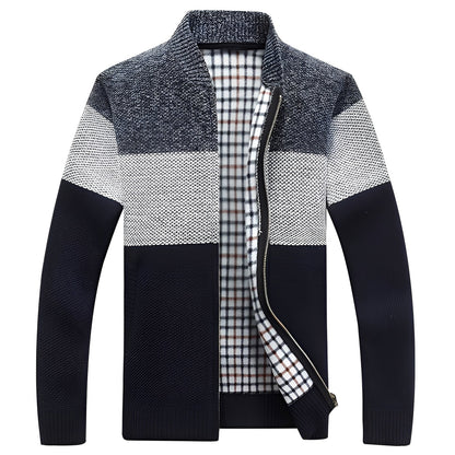 Herren Cardigan Elegant Fleece Innenfutter