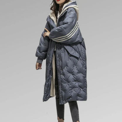 Lange Daunenjacke Damen Warm Winter