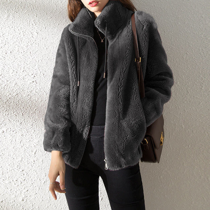 Luxus Pelzmantel Damen Elegant Lang