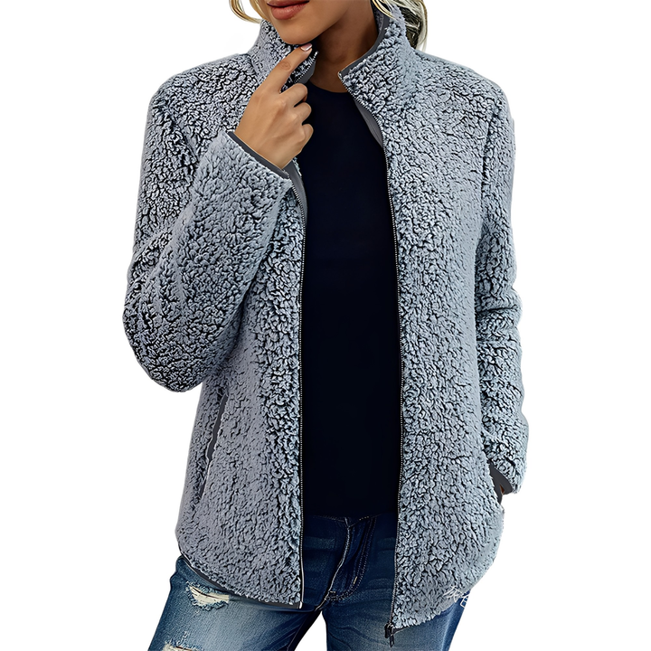 Damen Fleece-Mantel Weich Elegant