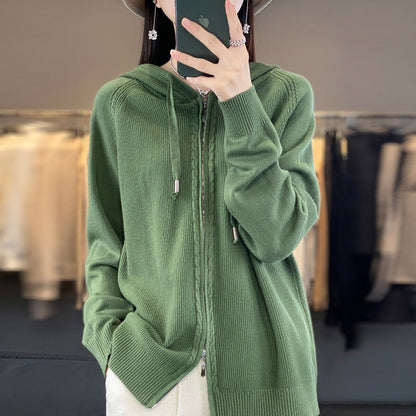 Praktische Reißverschluss Hoodie Damen