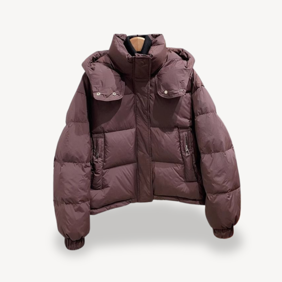 Übergroße Damen Pufferjacke Warm und Elegant
