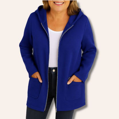 Kapuzen-Cardigan Langarm Warm