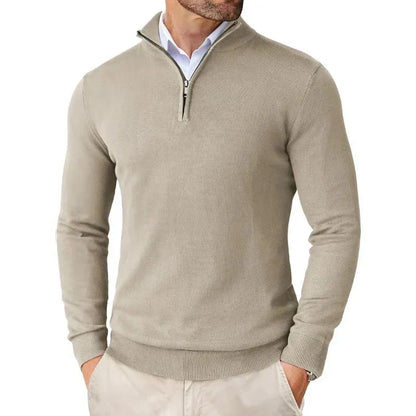 Herren Pullover Modern Halbzip Sweat - IdealeKleiden
