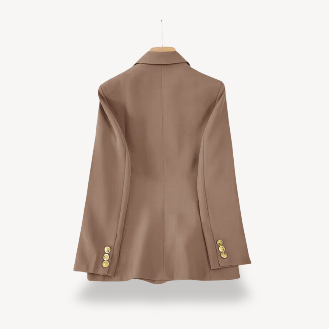 Damen Blazer Doppelreiherschluss Elegant - IdealeKleiden