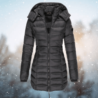 Damen Langjacke Warme Winterpufferjacke