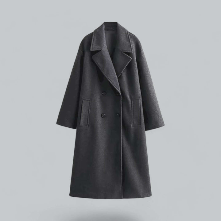 Damen Oversized Mantel Knopfverschluss Modern