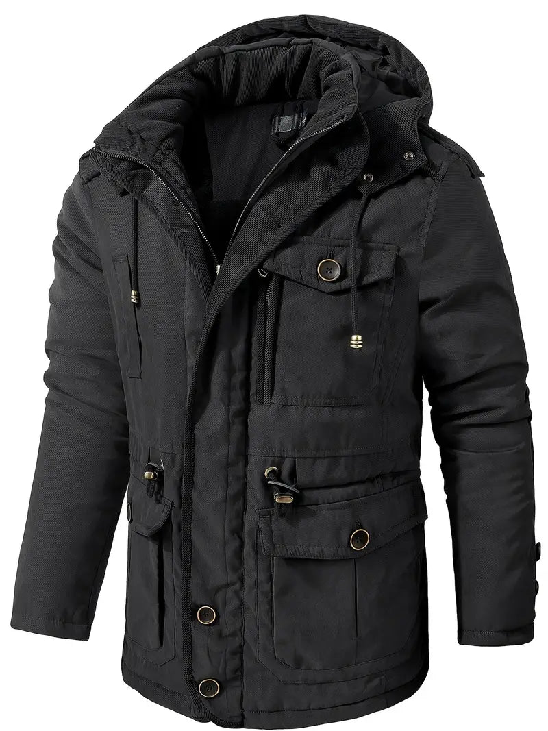 Herren Winterjacke Warm Kapuze