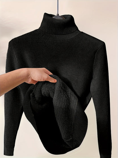 Winter Rollkragenpullover Warm Weich